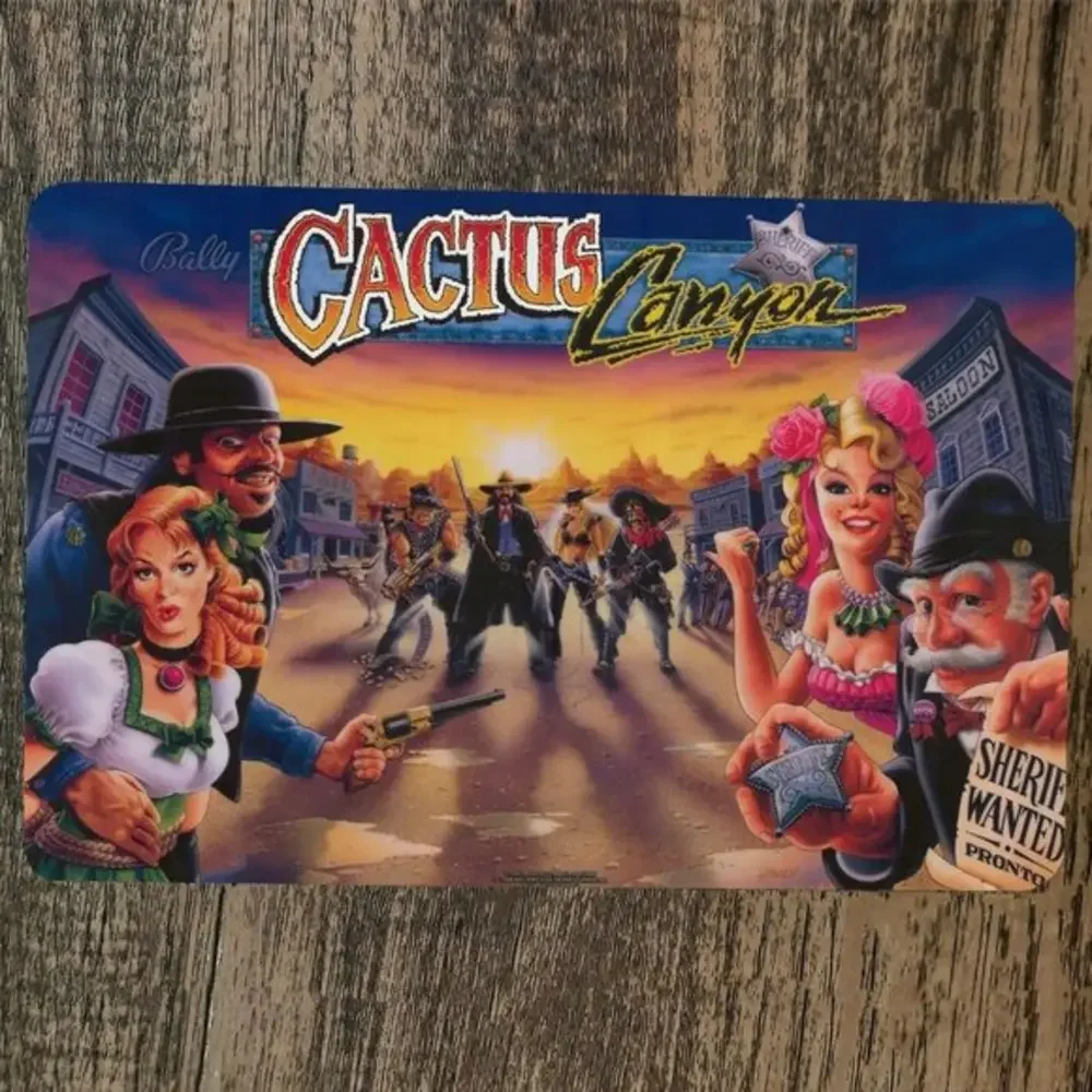 Cactus‎ Canyon Arcade 8x12 Metal Wall Video Game Sign